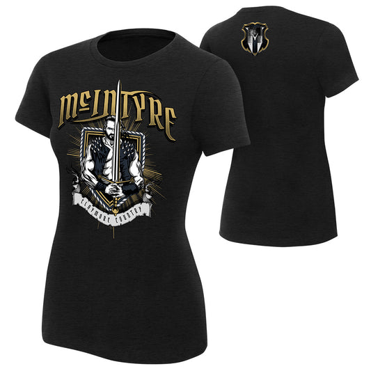 Drew McIntyre "Claymore Country" Women's Authentic T-Shirt T-Shirt PW Catalog