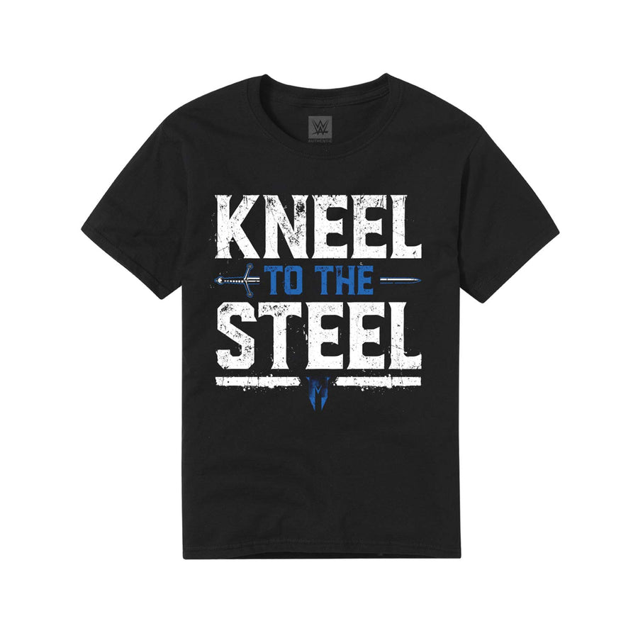 Drew McIntyre "Kneel to The Steel" Youth Authentic T-Shirt