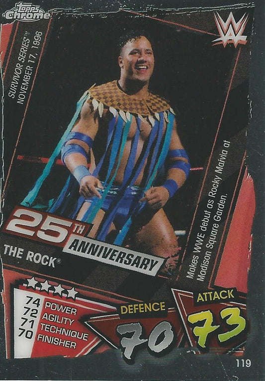 WWE Topps Slam Attax Chrome 2021 The Rock #119