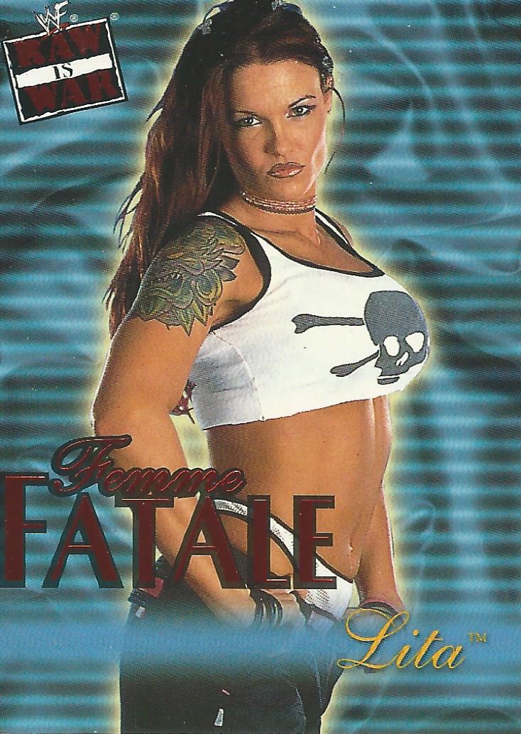 WWF Fleer Raw 2001 Lita Femme Fatale 19 of 20 trading card PW Catalog