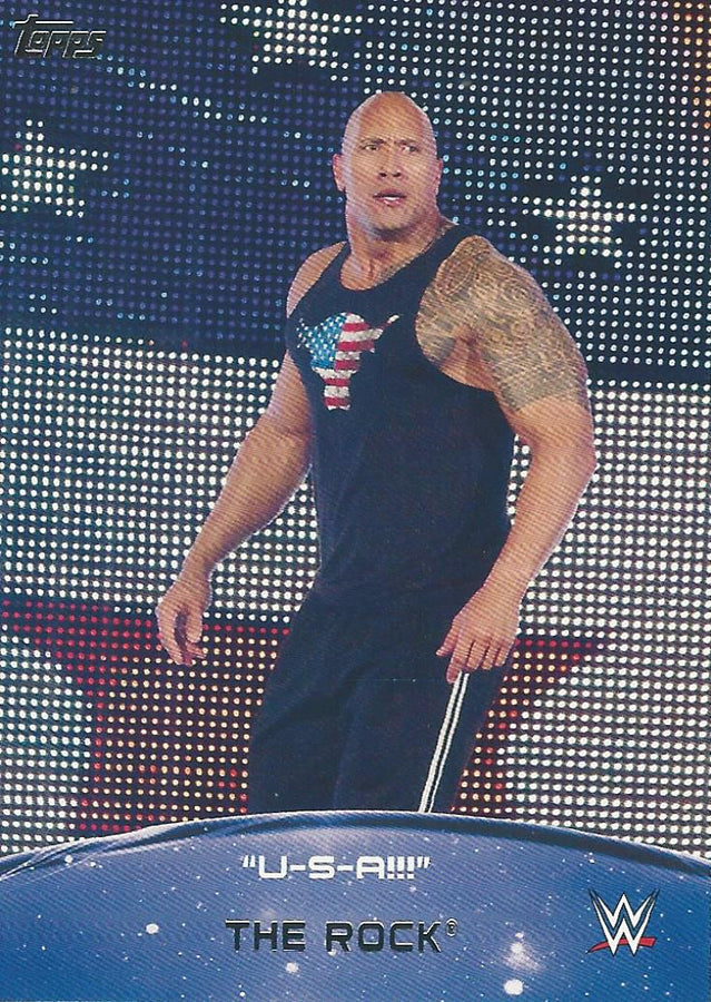 WWE Topps 2015 The Rock USA 9 of 10 trading card PW Catalog
