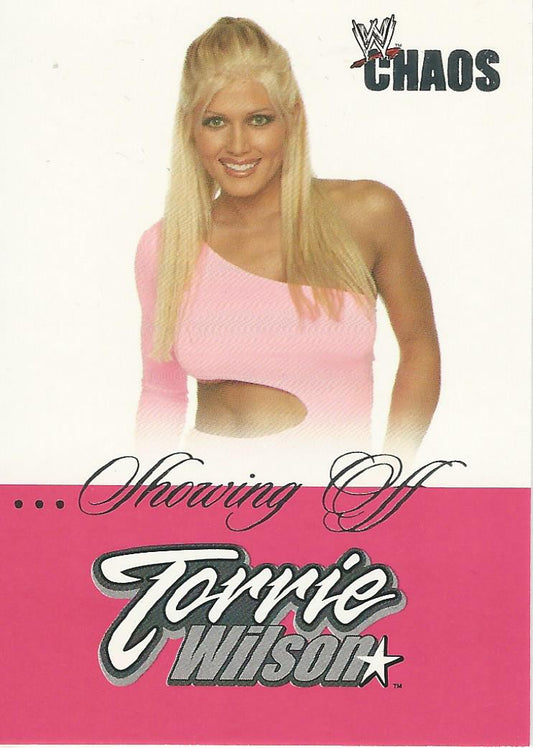 WWE Fleer Chaos 2004 Torrie Wilson SO 9 of 16 trading card PW Catalog