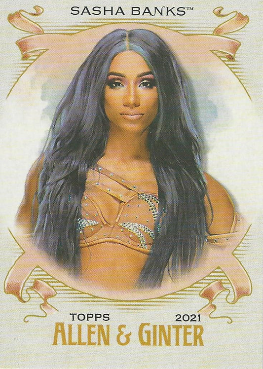 WWE Topps Heritage 2021 Sasha Banks AG-19 trading card PW Catalog