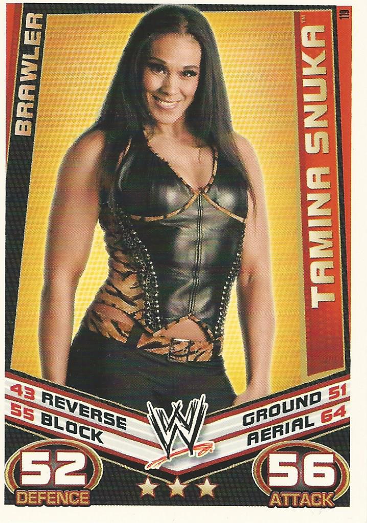 WWE Topps Slam Attax Rebellion 2012 Tamina Snuka #119