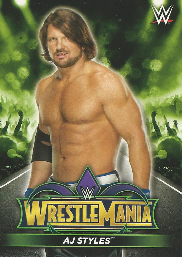 WWE Topps Road to Wrestlemania 2018 AJ Styles R11 trading card PW Catalog