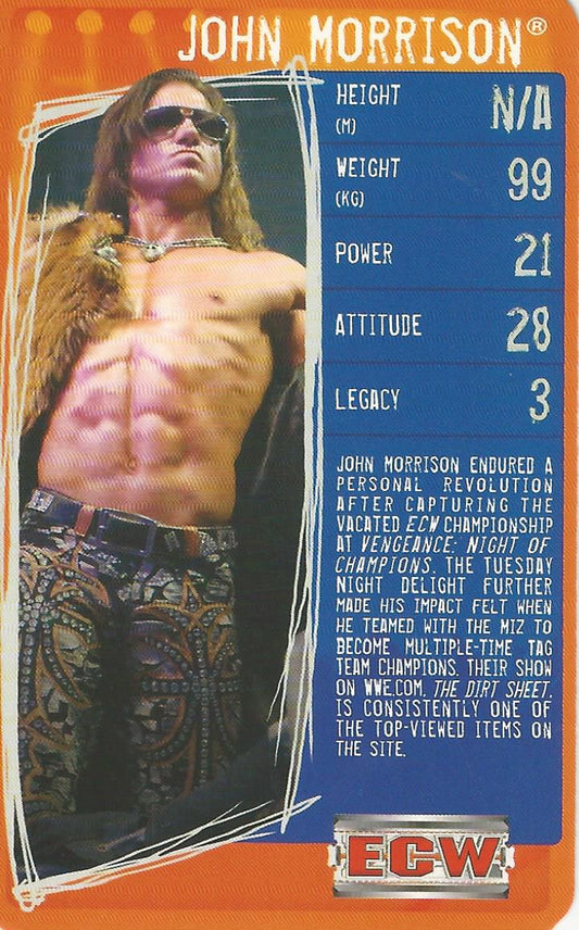 WWE Top Trumps Specials 2009 John Morrison trading card PW Catalog