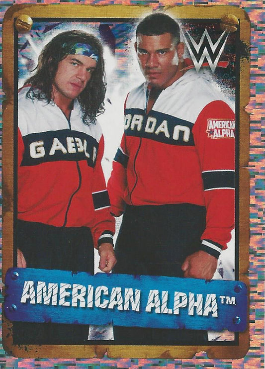 WWE Topps Stickers 2017 Chad Gable and Jason Jordan Foil #11