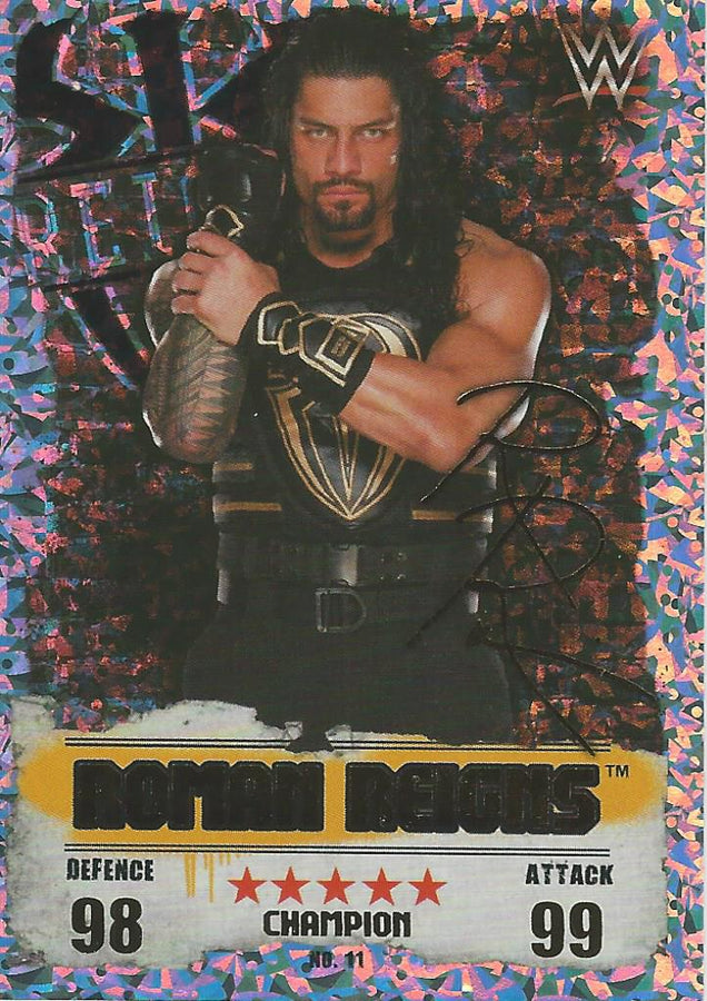 WWE Topps Slam Attax Takeover 2016 Roman Reigns Gold Champion #11