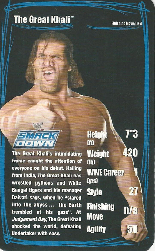 WWE Top Trumps 2006 Superstars 2 The Great Khali trading card PW Catalog