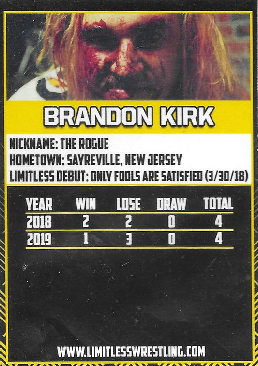 Brandon Kirk trading card PW Catalog