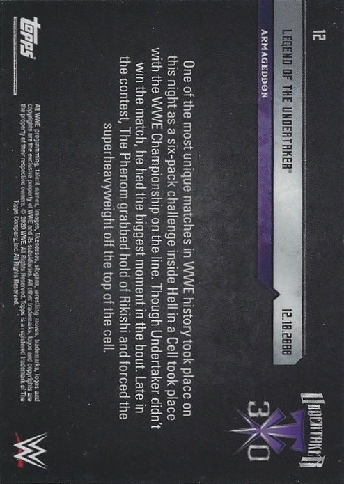 12.18.2000 – Chokeslamming Rikishi OFF the Cell trading card PW Catalog
