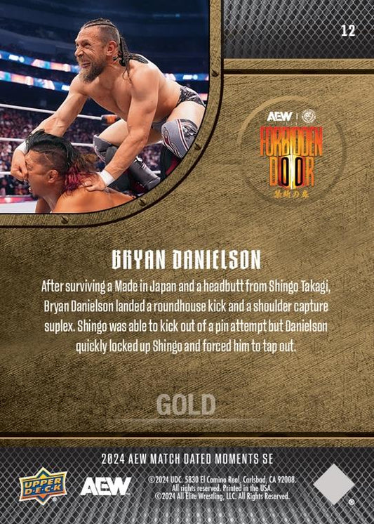 Bryan Danielson – Bryan Danielson Defeats Shingo Takagi in Owen Hart Foundation Tournament First Round trading card PW Catalog