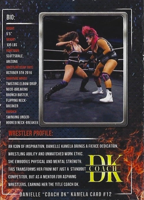 Danielle “Coach DK” Kamela trading card PW Catalog