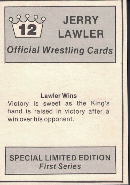 Lawler Wins trading card PW Catalog