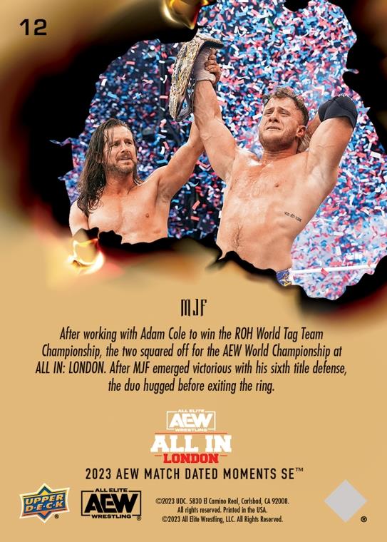 MJF – MJF Defeats Adam Cole to Retain the AEW World Championship