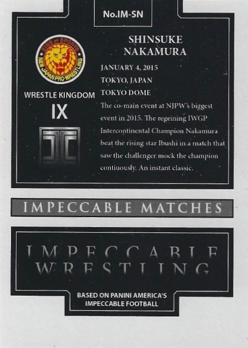 Wrestle Kingdom IX: Shinsuke Nakamura vs Kota Ibushi – Shinsuke Nakamura