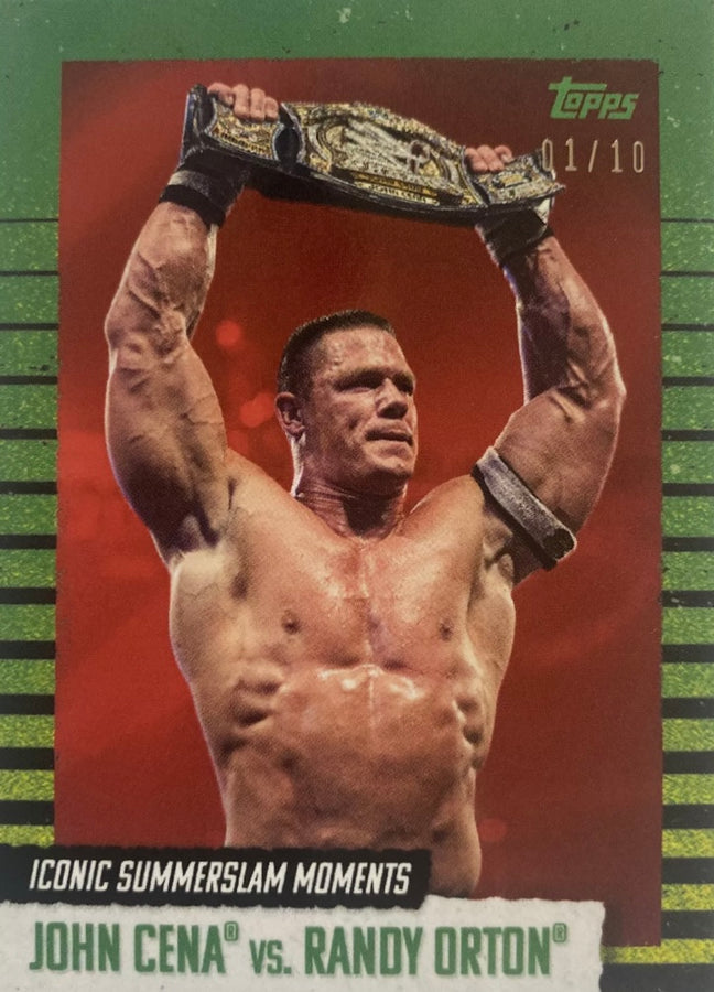 Iconic Summerslam Moments – John Cena vs. Randy Orton trading card PW Catalog