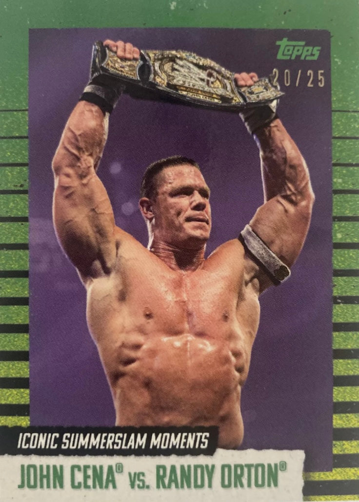 Iconic Summerslam Moments – John Cena vs. Randy Orton trading card PW Catalog