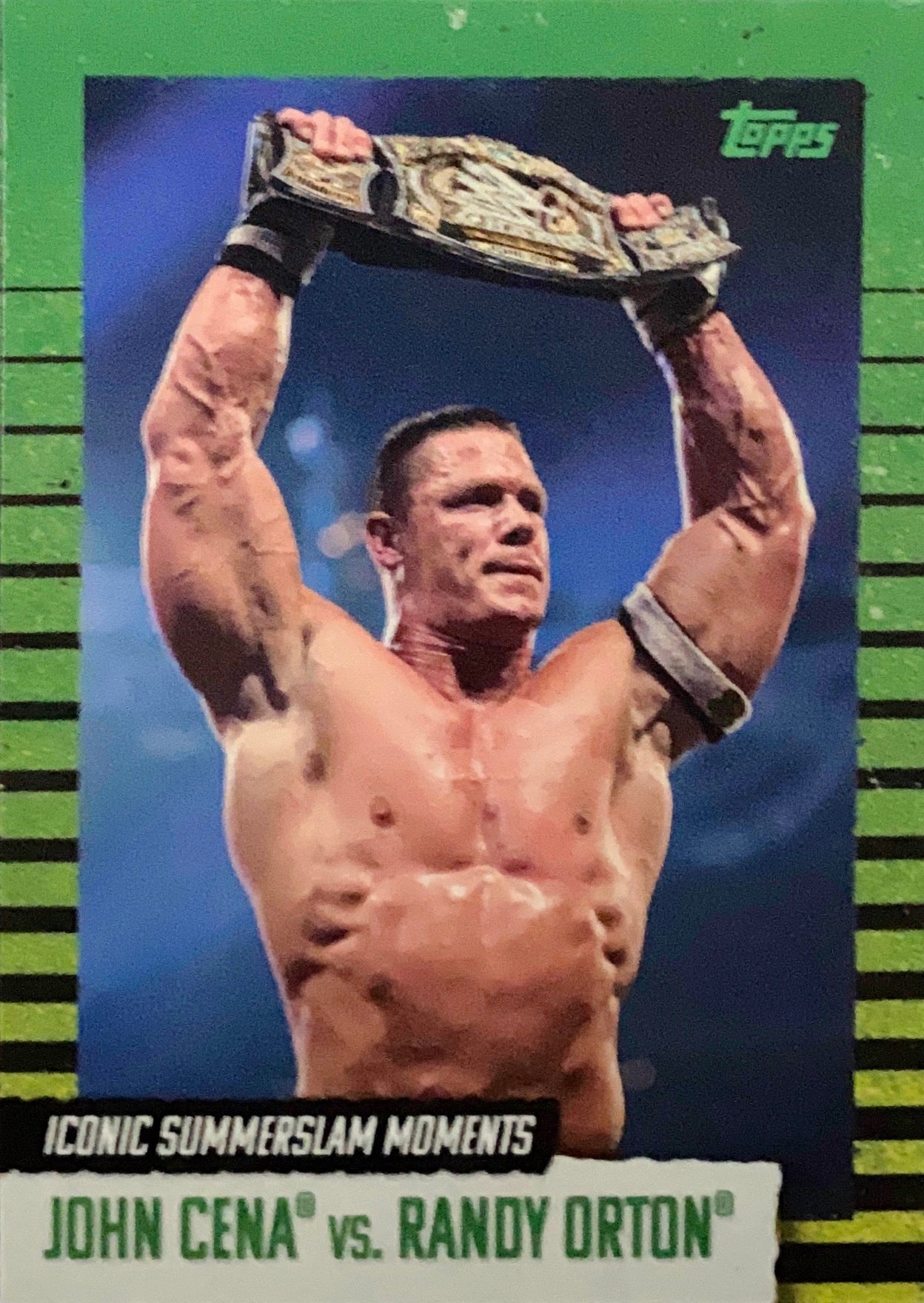 Iconic Summerslam Moments – John Cena vs. Randy Orton trading card PW Catalog