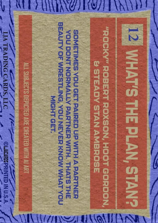 Whats the Gameplan, Stan? trading card PW Catalog