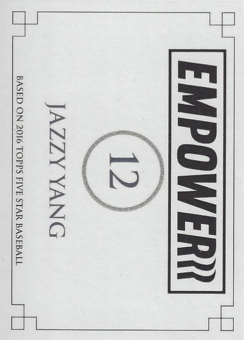 Jazzy Yang trading card PW Catalog