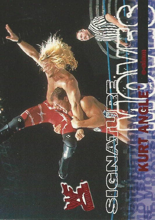 WWF Fleer Wrestlemania 2001 Kurt Angle 3 of 15 SM trading card PW Catalog