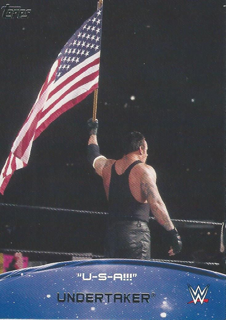 WWE Topps 2015 Undertaker USA 10 of 10 trading card PW Catalog