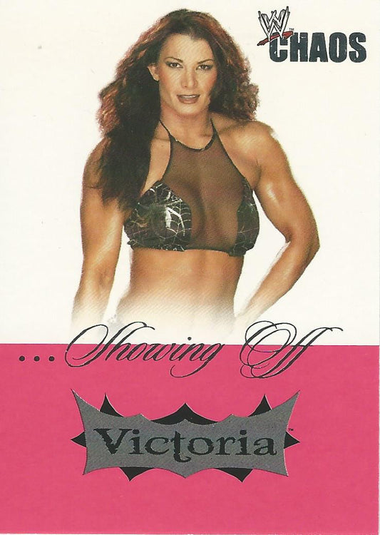 WWE Fleer Chaos 2004 Victoria SO 10 of 16 trading card PW Catalog