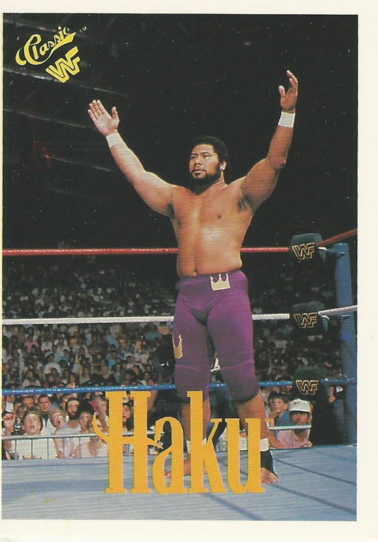 WWF Classic Trading Cards 1990 Haku No.120 trading card PW Catalog