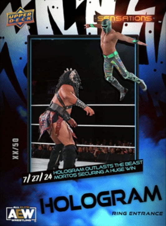 7/27/24 – Hologram – Hologram Outlasts the Beast Mortos Securing a Huge Win trading card PW Catalog
