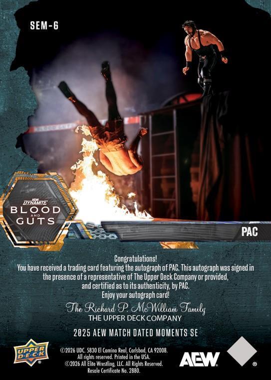 PAC – PAC Sends Darby Allin Soaring From the Entrance Tunnel and Through a Pair of Flaming Tables During Blood & Guts