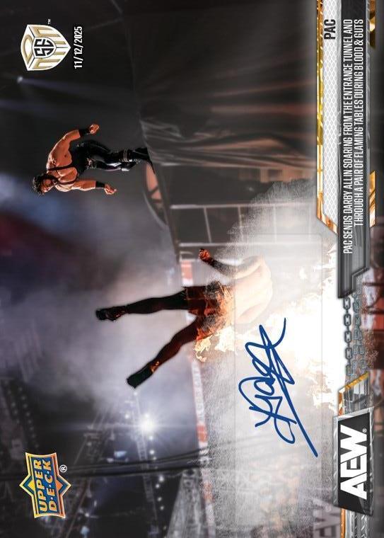 PAC – PAC Sends Darby Allin Soaring From the Entrance Tunnel and Through a Pair of Flaming Tables During Blood & Guts