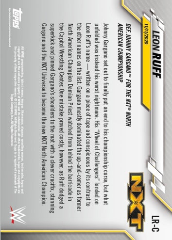 Leon Ruff trading card PW Catalog