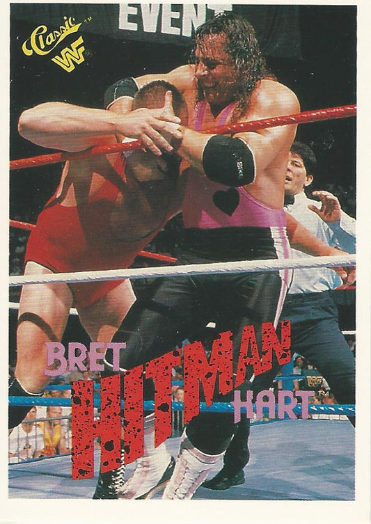 WWF Classic Trading Cards 1990 Bret Hart #123