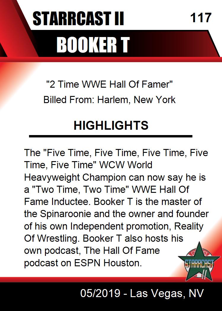 Booker T trading card PW Catalog