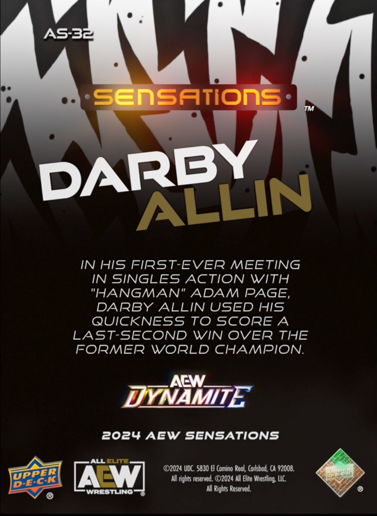7/31/24 – Darby Allin – Darby Allin Shows OFF Agility in Win Over “Hangman” Adam Page