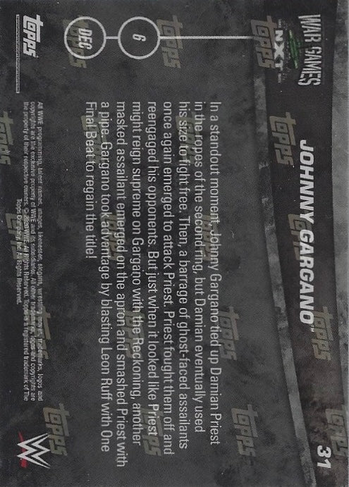 Johnny Gargano Becomes the New NXT North American Champion trading card PW Catalog