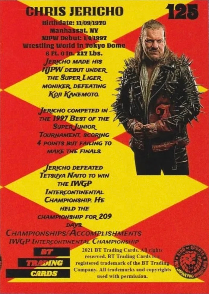 Chris Jericho trading card PW Catalog