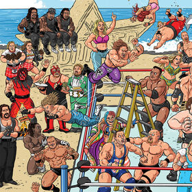 Bill Main "SummerSlam" Framed Giclée Print