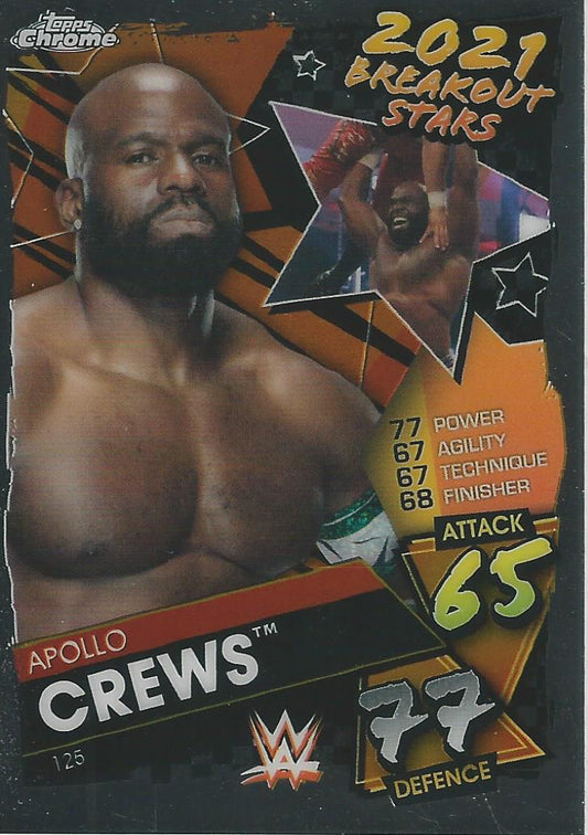 WWE Topps Slam Attax Chrome 2021 Apollo Crews #125