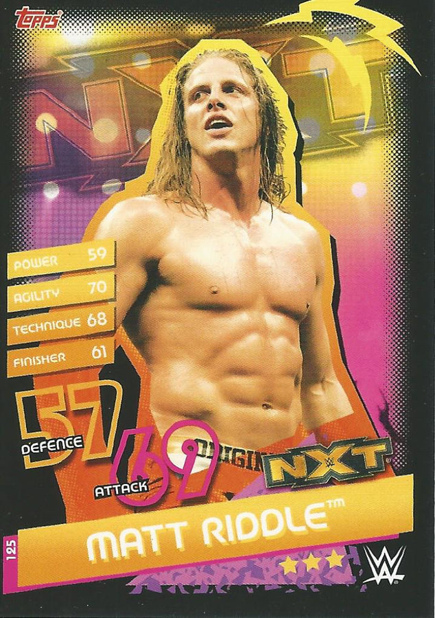 WWE Topps Slam Attax Reloaded 2020 Matt Riddle #125 NXT