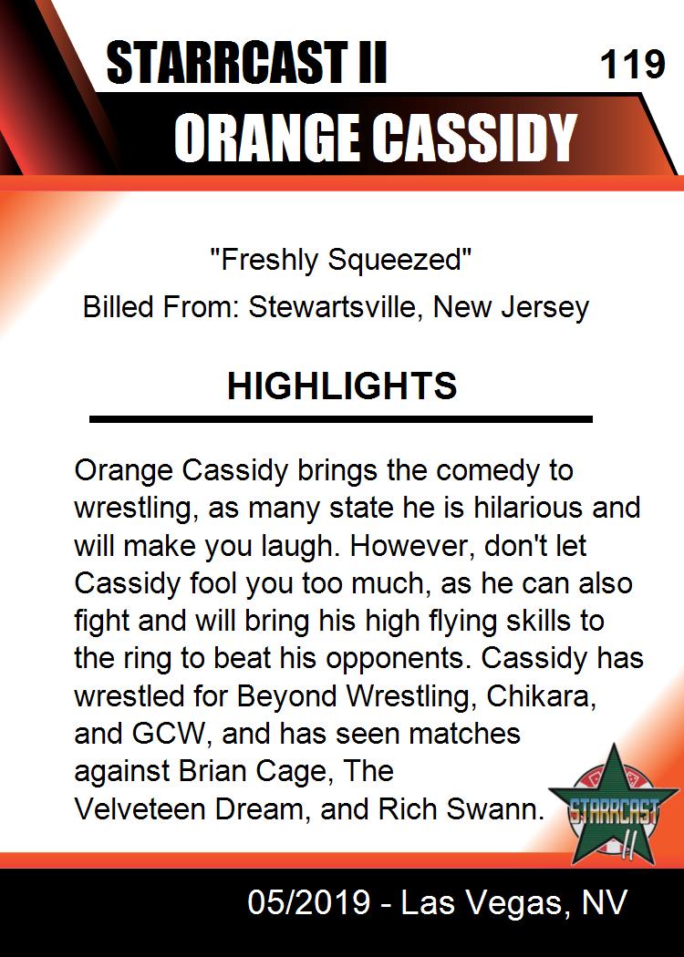 Orange Cassidy trading card PW Catalog
