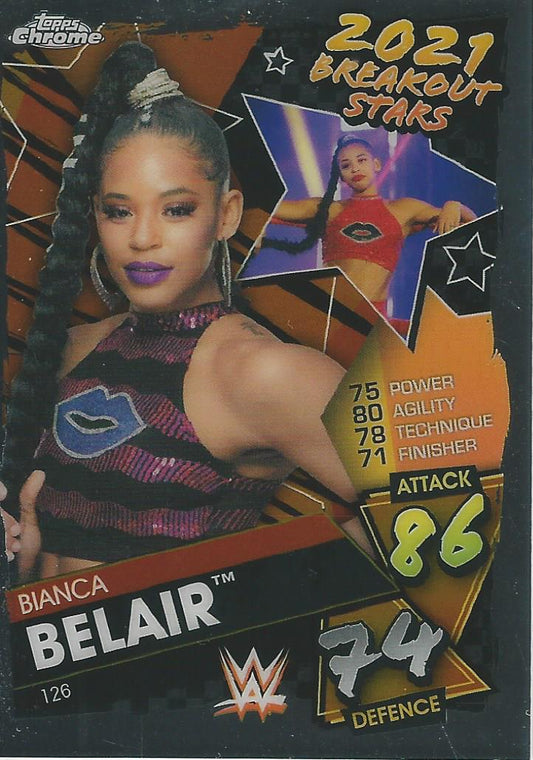 WWE Topps Slam Attax Chrome 2021 Bianca Belair #126