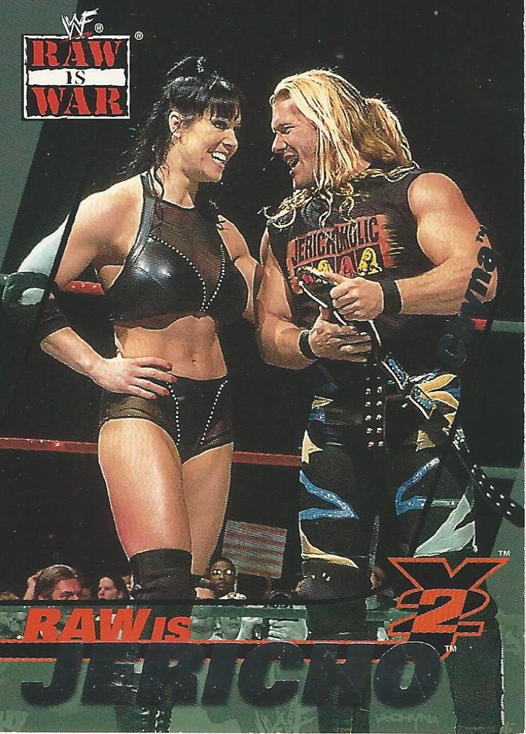 WWF Fleer Raw 2001 Chris Jericho and Chyna 8 of 15 trading card PW Catalog