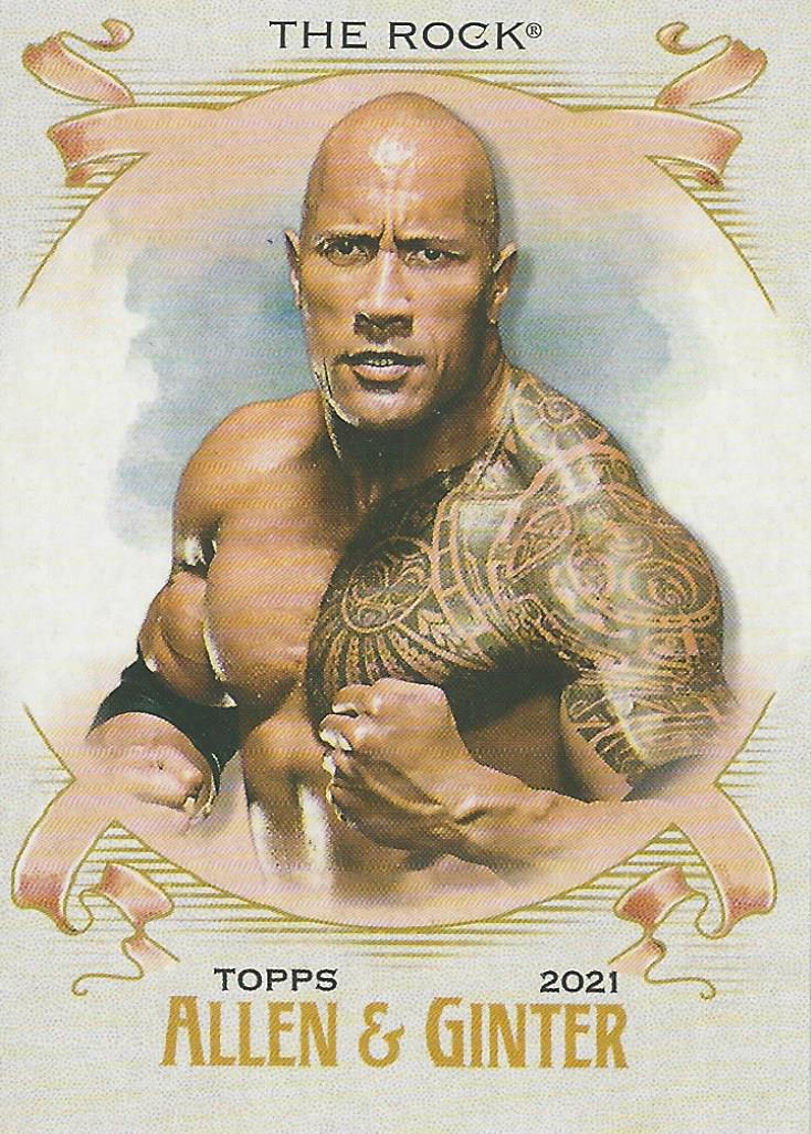 WWE Topps Heritage 2021 The Rock AG-27 trading card PW Catalog