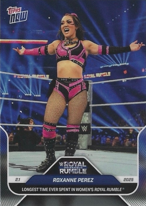 Roxanne Perez Longest Time Ever Spent in Women’s Royal Rumble trading card PW Catalog