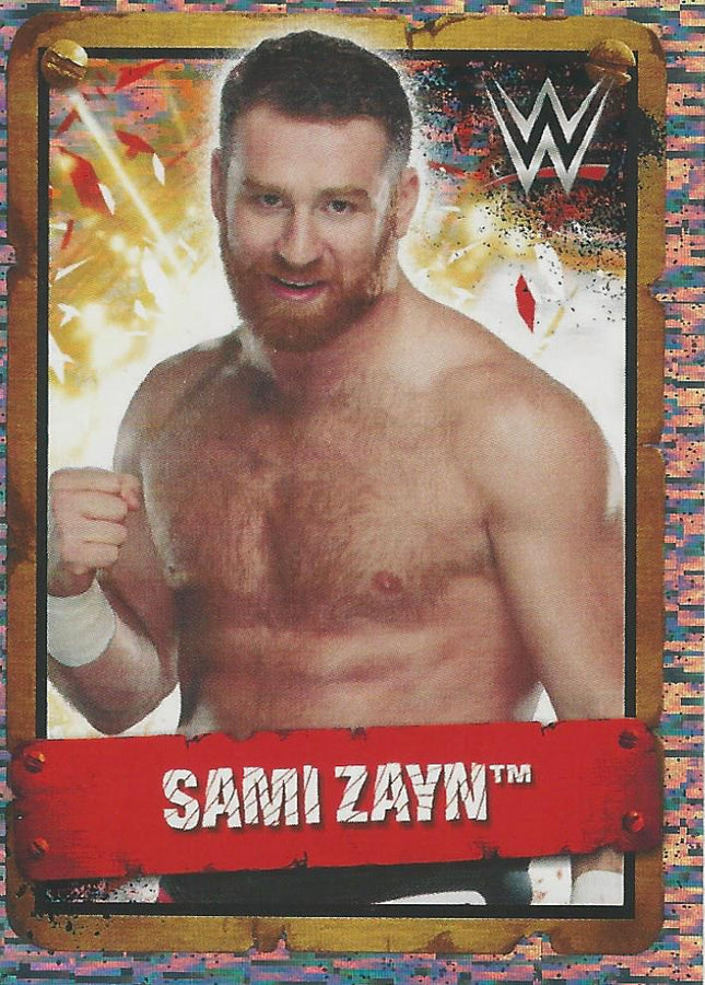 WWE Topps Stickers 2017 Sami Zayn Foil #128
