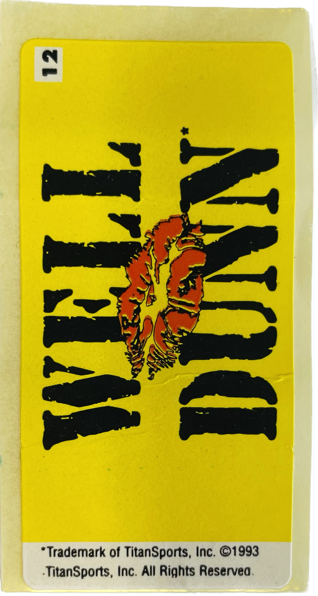 WWF Dunkin Bubble Gum Stickers (1993) No. 12 Well Dunn PW Catalog