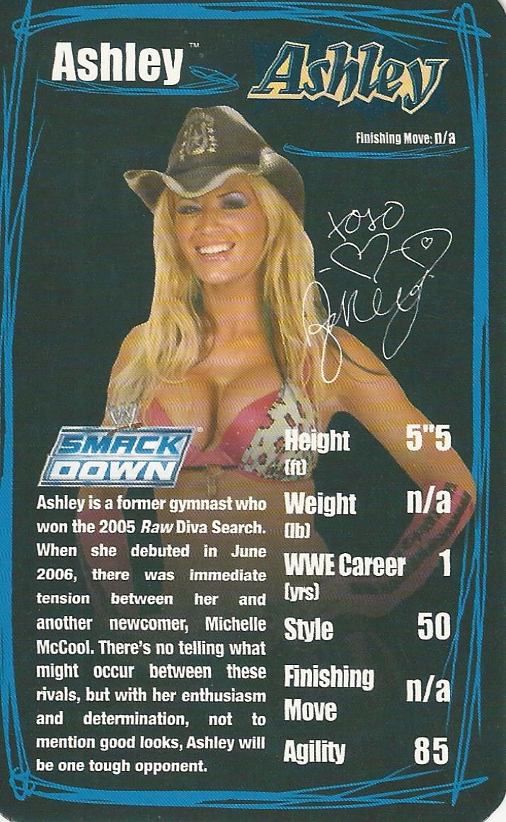 WWE Top Trumps 2006 Superstars 2 Ashley Massaro trading card PW Catalog