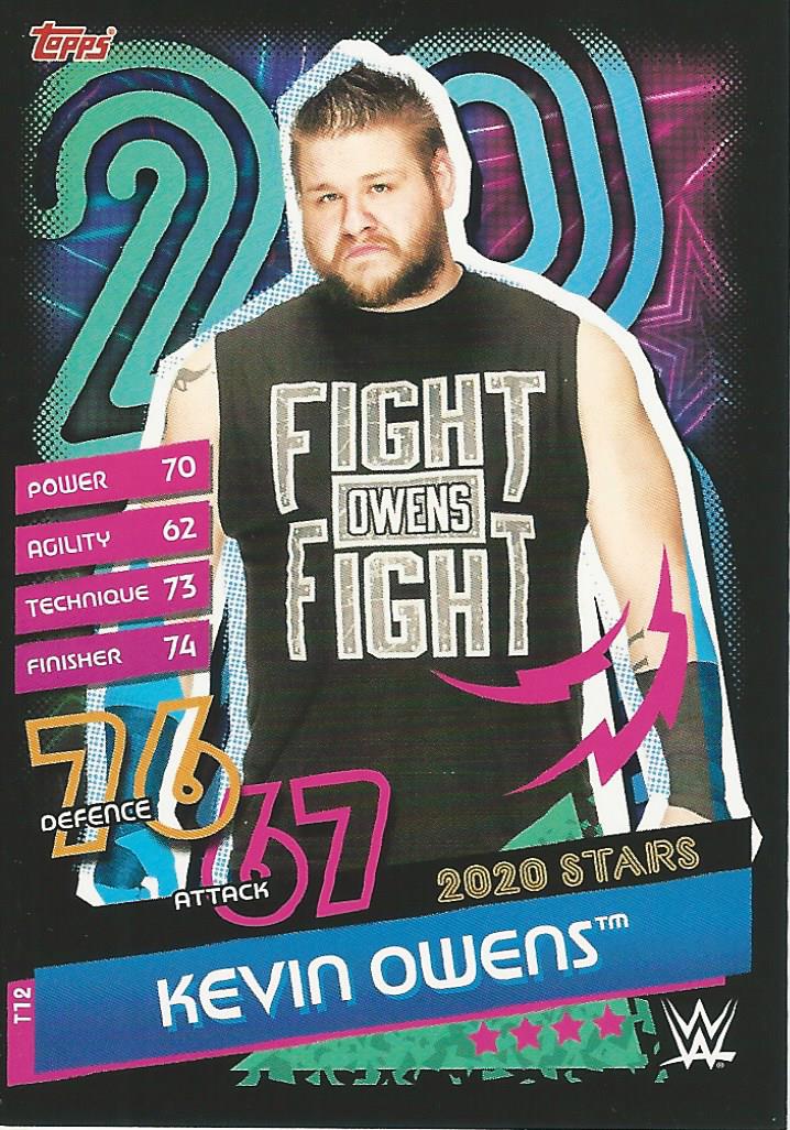 WWE Topps Slam Attax Reloaded 2020 Kevin Owens T12 trading card PW Catalog